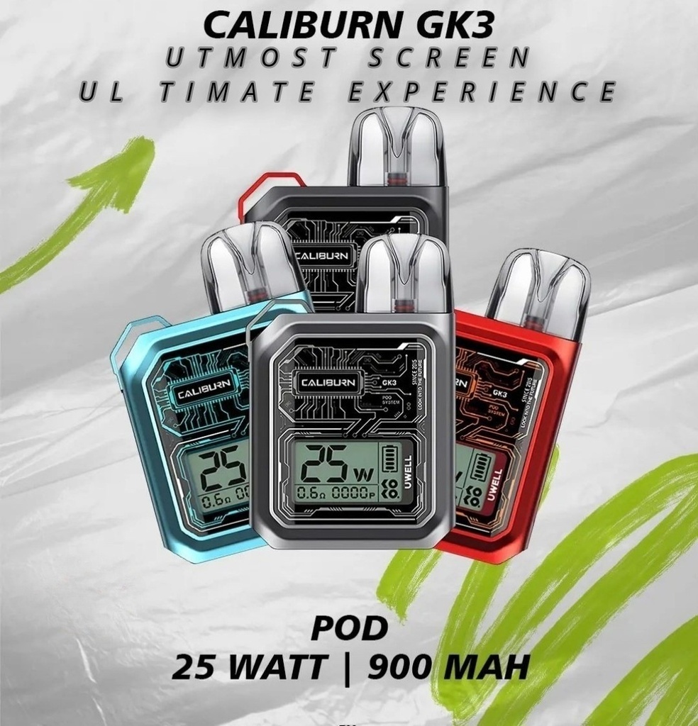 UWELL CALIBURN GK3 900MAH POD SYSTEM STARTER KIT