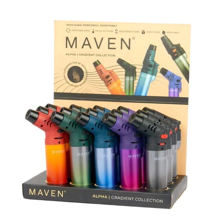 MAVEN SLIM POCKET TORCH LIGHTER BOX OF 20