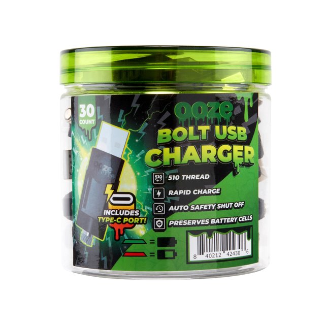 OOZE BOLT USB CHARGER 30CT JAR