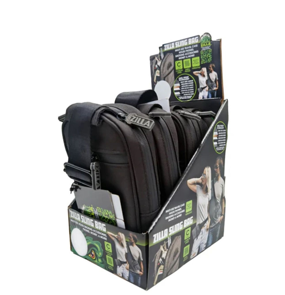 SMELL PROOF CANVAS CROSSBODY SLING BAG BOX OF 4