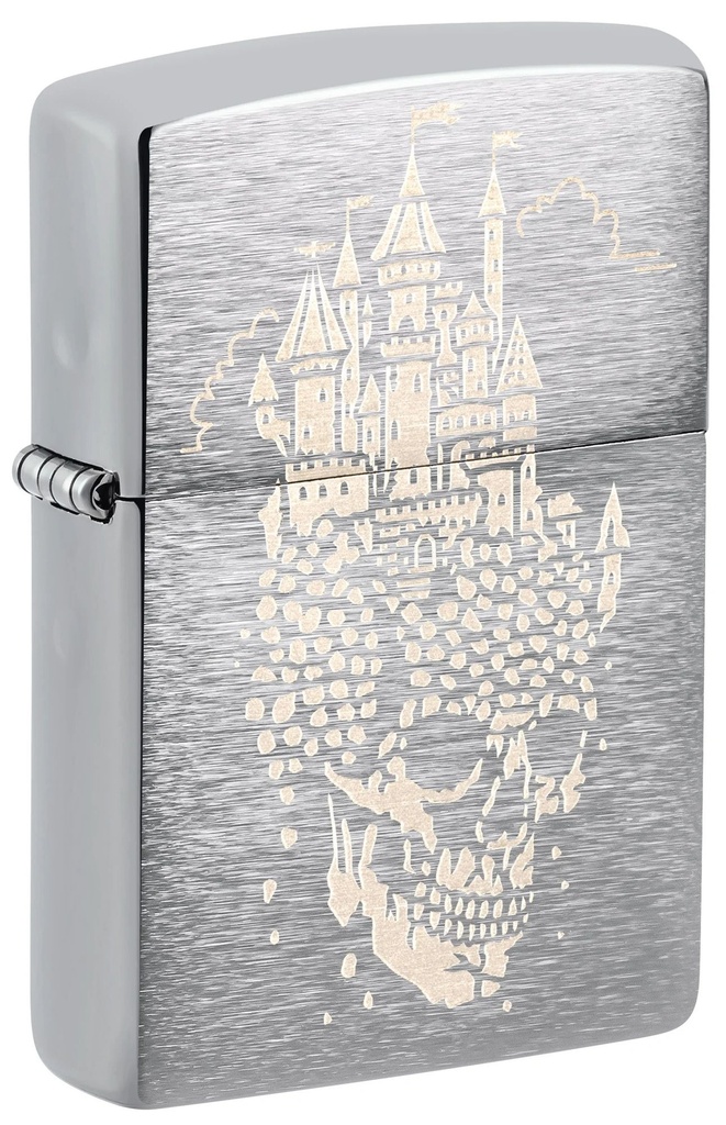 ZIPPO LIGHTER SKULL CASTLE DESIGN 46477