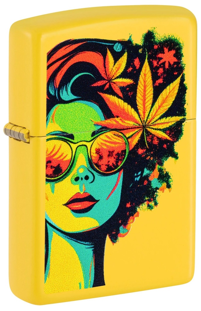 ZIPPO LIGHTER  CANNABIS WOMAN DESIGN 46231