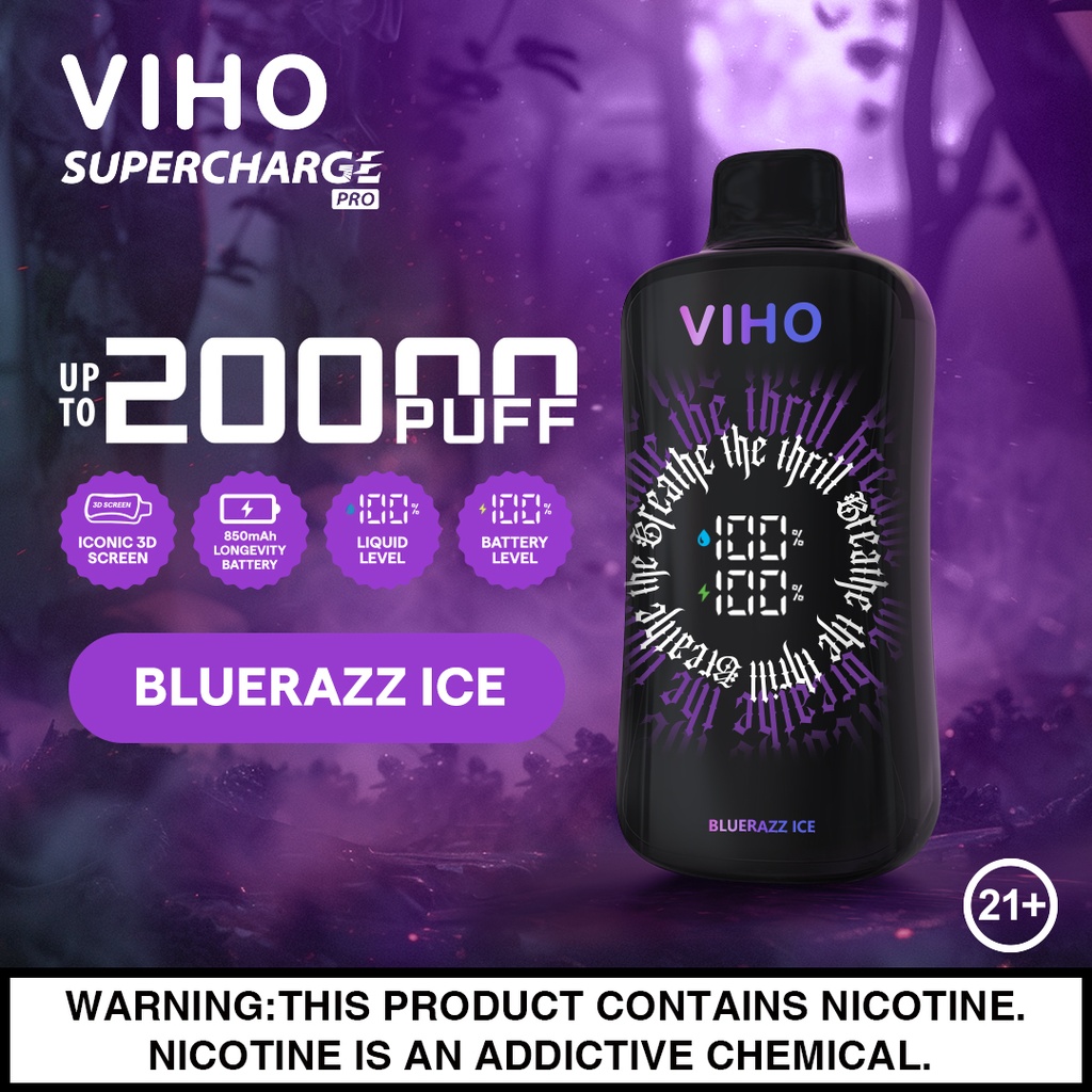 VIHO SUPERCHARGE PRO 20,000 PUFFS 5PK