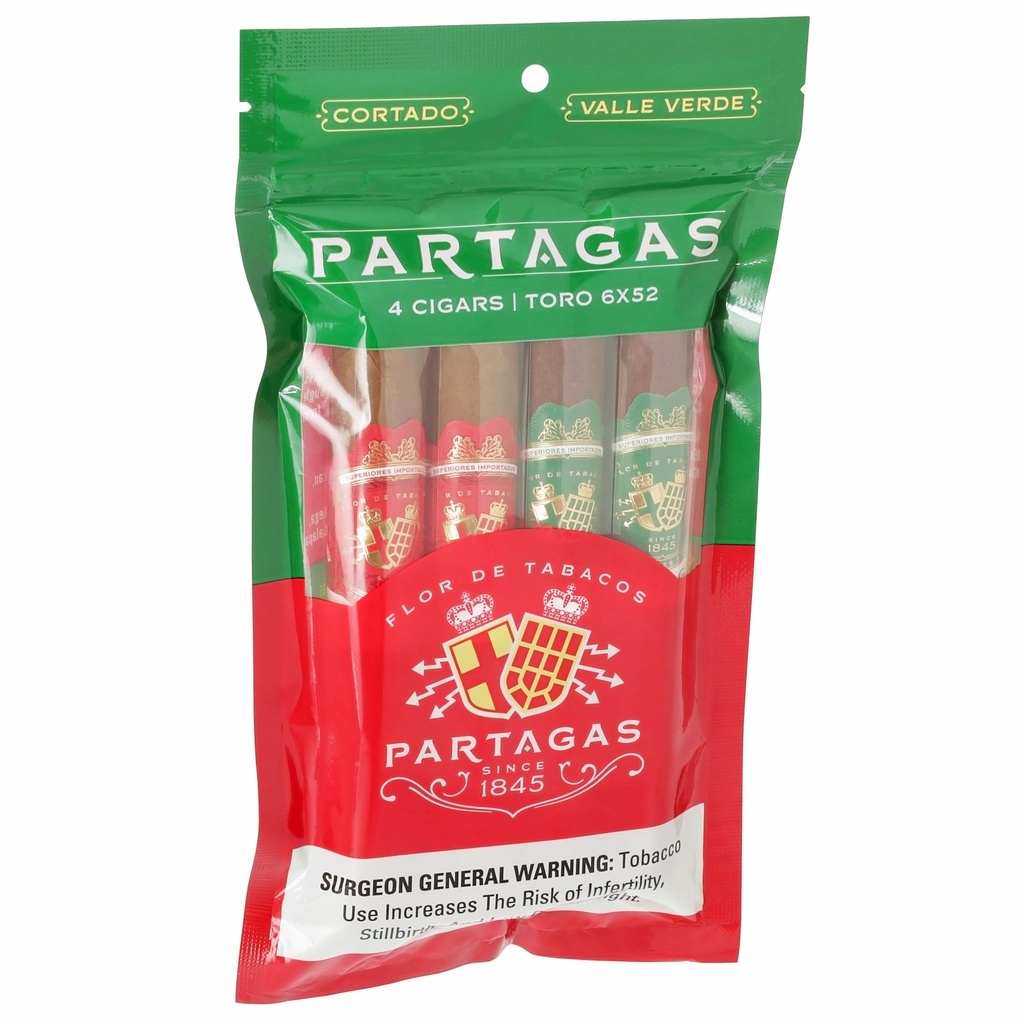 PARTAGAS HOLIDAY 2023 SAMPLER TORO 4/5 POUCHS