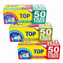 TOP PREMIUM CIGARETTE TUBES 250CT 4BX