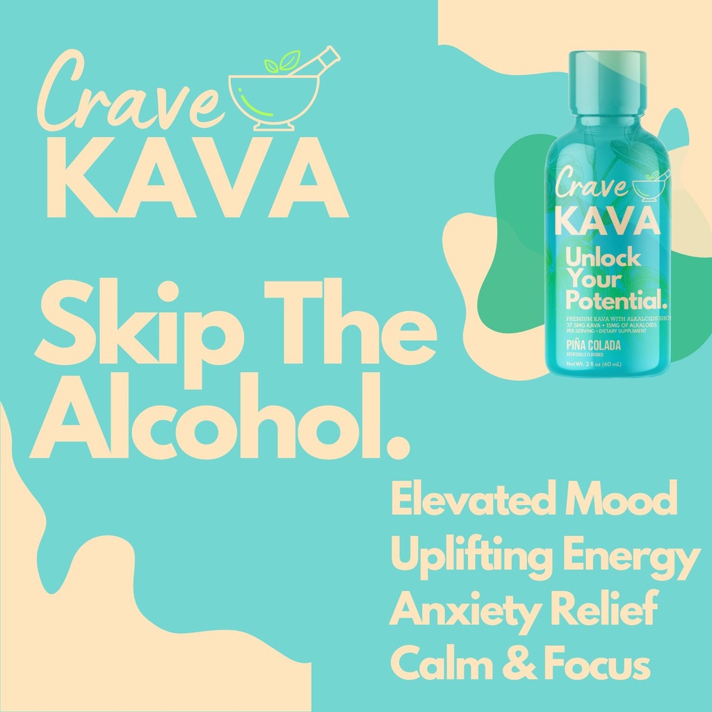 CRAVE KAVA WITH ALKALOIDS BOX OF 12