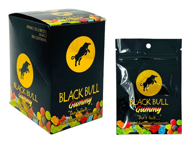 BLACK BULL MALE ENHANCEMENT GUMMIES 3CT BAG box of 24