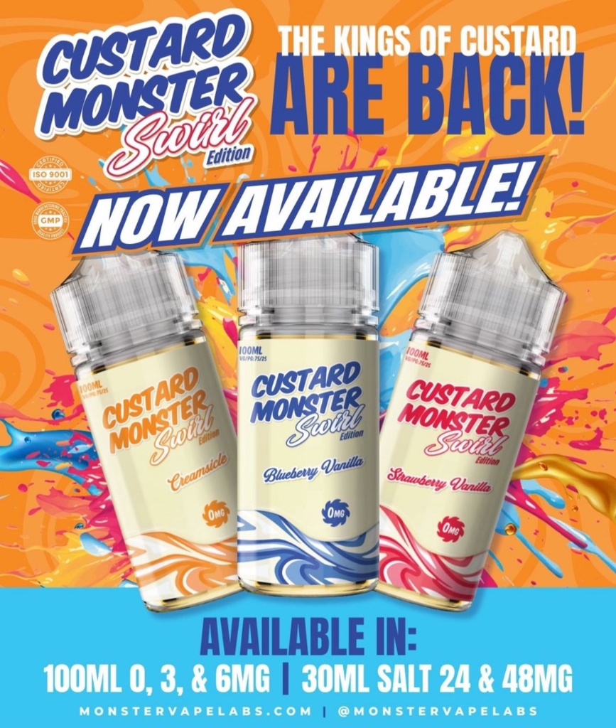 CUSTARD MONSTER SWIRL EDITION SYNTHETIC NICOTINE 100ML