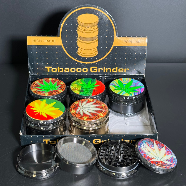 TOBACCO GRINDER HIGH GRADE BOX OF 6