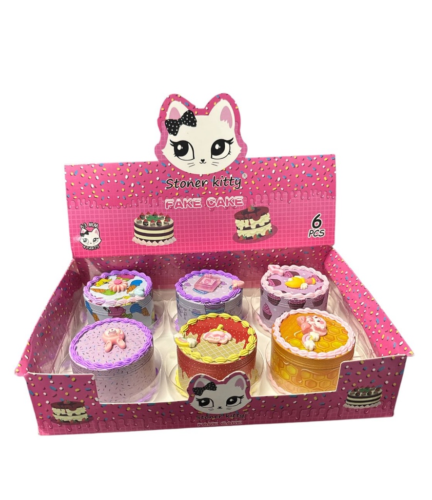 STONER KITTY FAKE CAKE GRINDER BOX OF 6