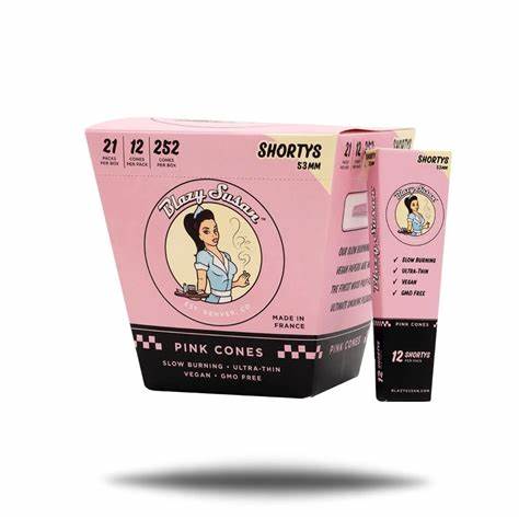 BLAZY SUSAN SHORTYS 53MM PINK CONES 12CT BOX OF 21