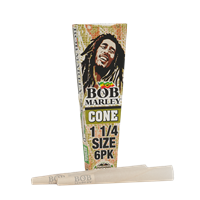 BOB MARLEY 1/4 SIZE  83MM CONE UNBLEACHED  6CT BOX OF 33