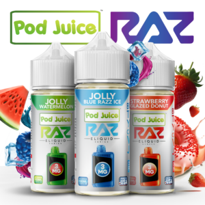 POD JUICE X RAZ SYNTHETIC NICOTINE 100ML