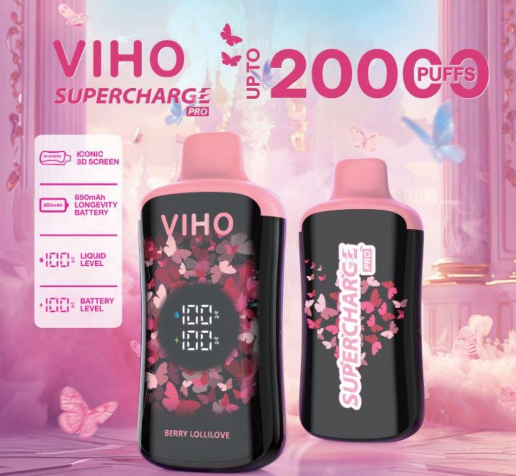 VIHO SUPERCHARGE PRO VALENTINE DAY EDITION 20,000 PUFFS 5PK