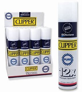 CLIPPER WHITE 12X BUTANE GAS 300ML BOX OF 12