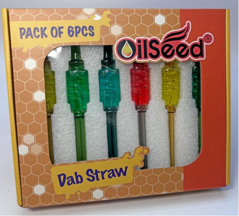 OILSEED 7 DAB STRAW FREEZABLE SPIRAL NECTAR COLLECTOR #DO13 BOX OF 6