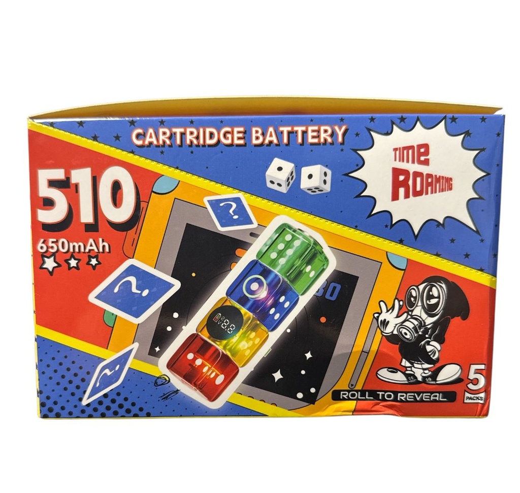 510 CARTRIDGE BATTERY- DICE GAME 5CT