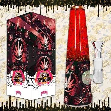 Lights LAVA SMOKE GLYCERIN WATER PIPE WITH LED LIGHTS