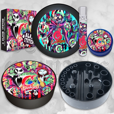 Blaze Station | Tool Holder | Rolling Tray | with Chillum & Grinder | Nightmarez