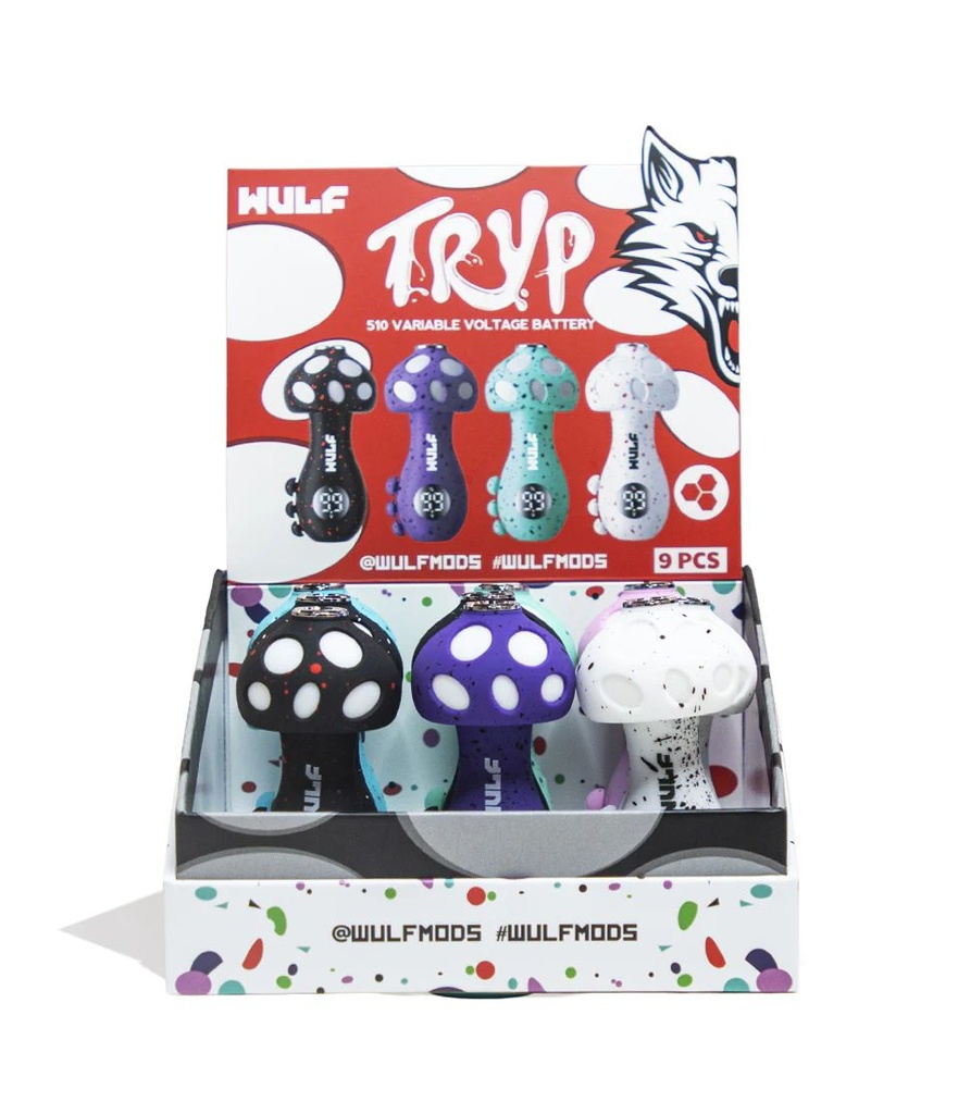 WULF TRYP MUSHROOM SHAPED VARIABLE VOLTAGE BATTERY BOX OF 9