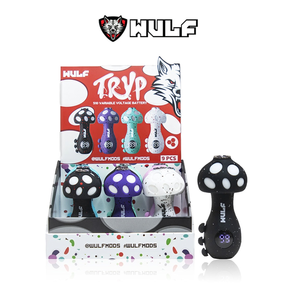 WULF TRYP MUSHROOM SHAPED VARIABLE VOLTAGE BATTERY BOX OF 9