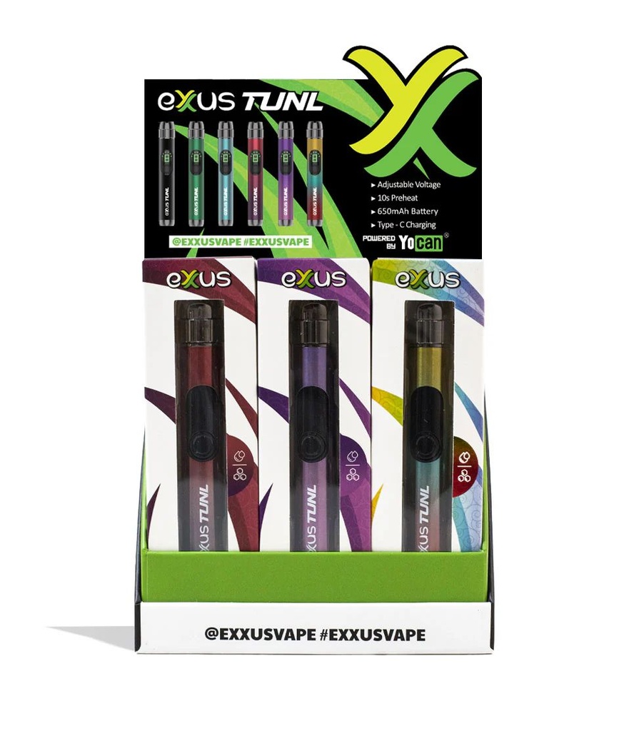 EXXUS VAPE TUNL CATRIDGE VAPORIZER BOX OF 12