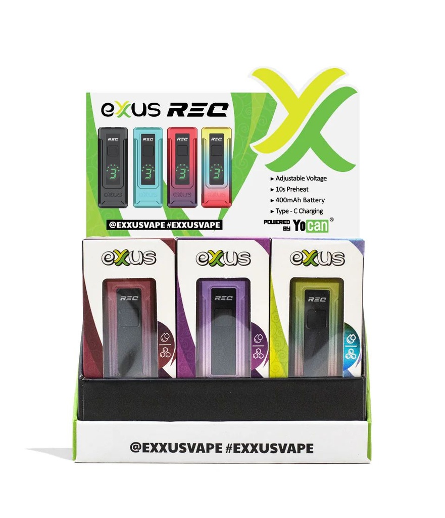 EXXUS REC CARTRIDGE VAPORIZER BOX OF 12