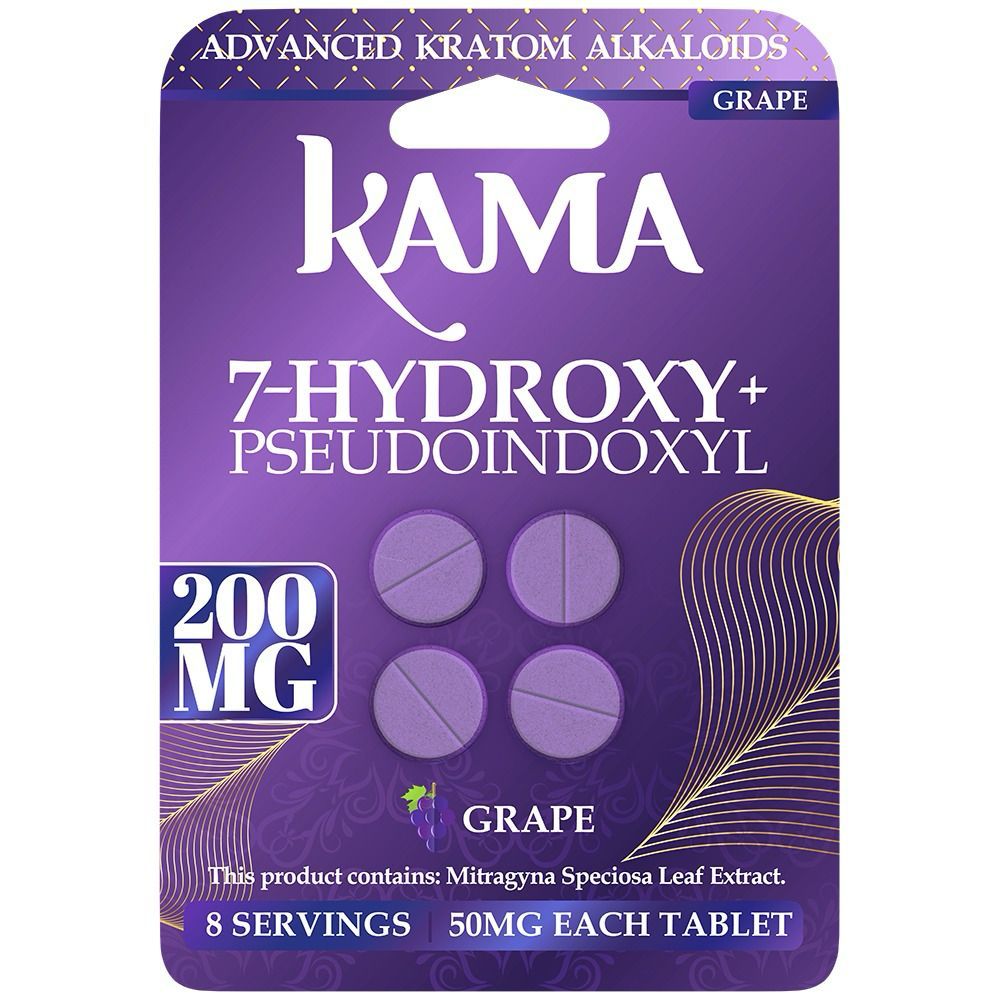 KAMA 50MG7-HYDROXY + PSEUDOINDOXYL KRATOM BLISTER CAPSULES 4CT