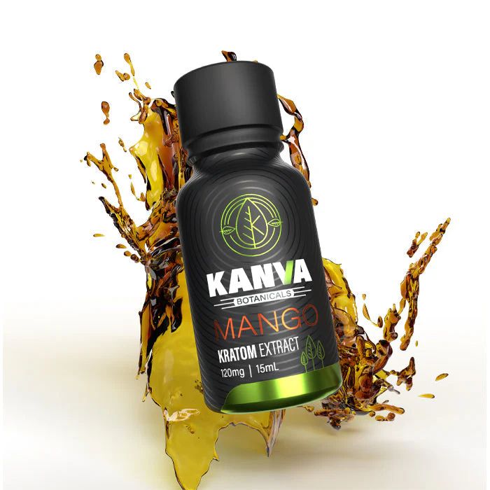 KANVA BOTANICALS KRATOM EXTRACT SHOT 120MG MANGO BOX OF 12