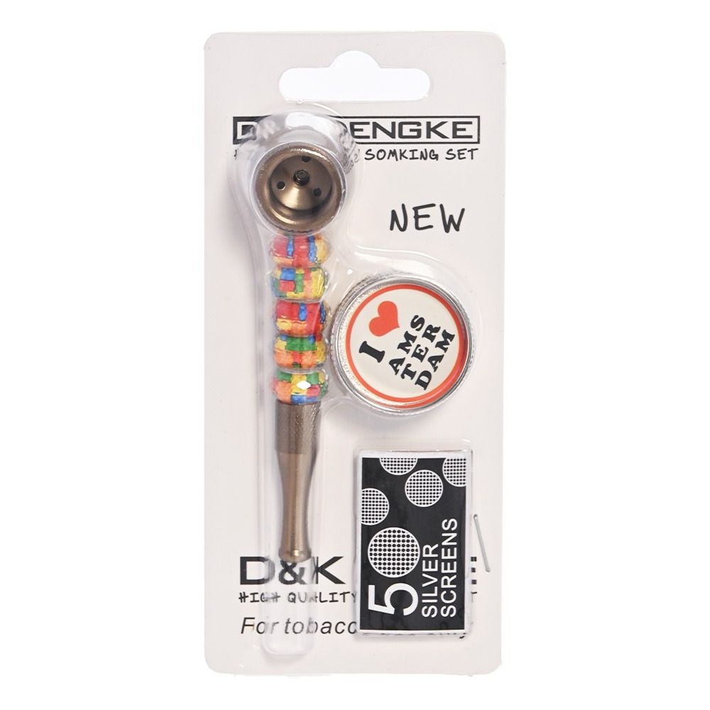 D&K STRIPED TORNADO METAL PIPE & GRINDER DK8622A BOX OF 24
