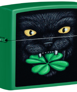 ZIPPO LIGHTER LUCKY CAT CLOVER DESIGN 46721