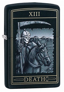 ZIPPO LIGHTER DEATH CARD DESIGN #46722