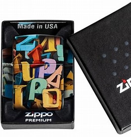 ZIPPO LIGHTER LETTERS DESIGN #46597