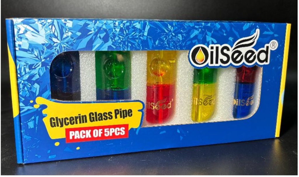 OILSEED LAVA LAMP FREEZABLE GLYCERIN HAND PIPE BOX OF 5