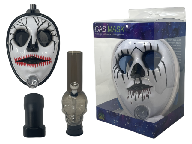 LION SMOKE SPOOKY DESIGN GAS MASK WITH BONG 1CT [1CT/12BX]