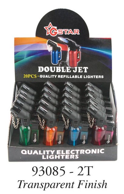 GSTAR QUALITY ELECTRONIC LIGHTER METALLIC FINISH 20PC/1CT [1CT/24BX] #93085