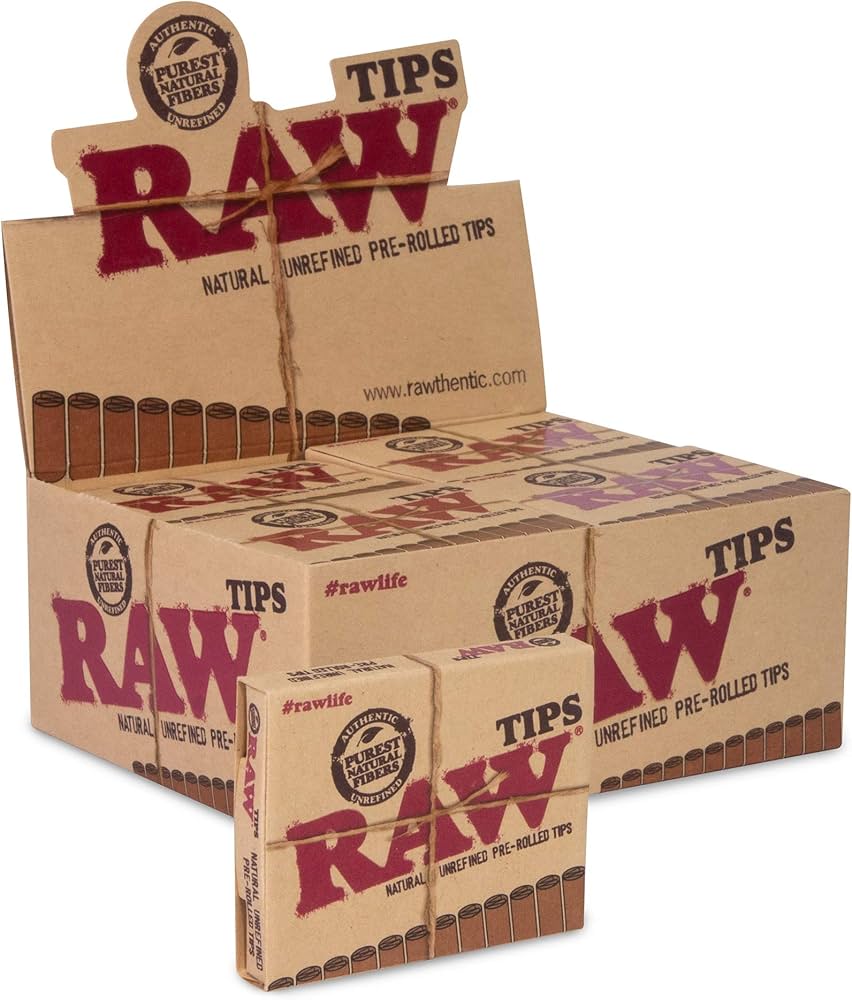 RAW PRE-ROLLED TIPS 21CT BOX OF 20