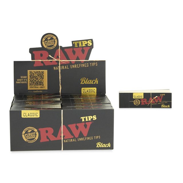 RAW BLACK TIPS BOX OF 50