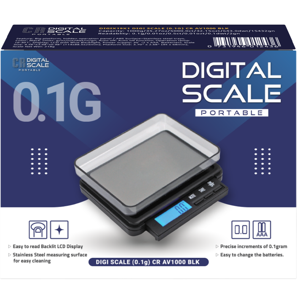 CR AV1000 BLK CR DIGITAL SCALE 0.01G