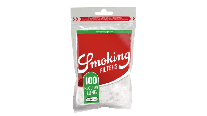 SMOKING REGULAR LONG FILTERS 8MM X 22MM 100CT BOX OF 25 [1CT/00BX]