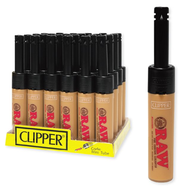 CLIPPER RAW MINI TUBE LIGHTERS 24PC/1CT [1CT/30BX]