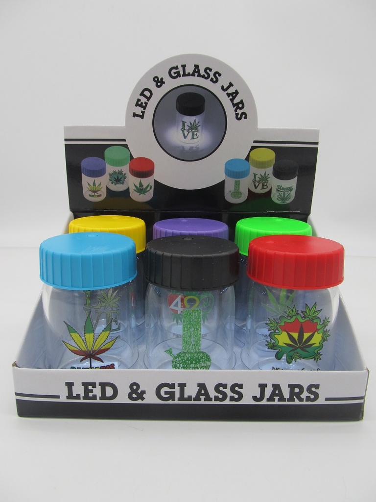 AIRTIGHT GLASS JAR LED 6PC/ 1CT #30502