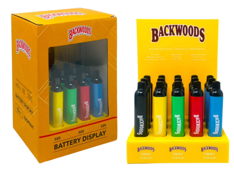 BACKWOODS CARTRIDGE BATTERY 320MAH 15CT DISPLAY