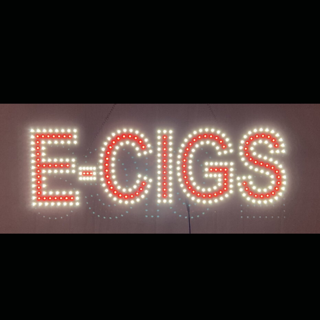 BUSINESS IMAGE SIGN E-CIGS 9X30