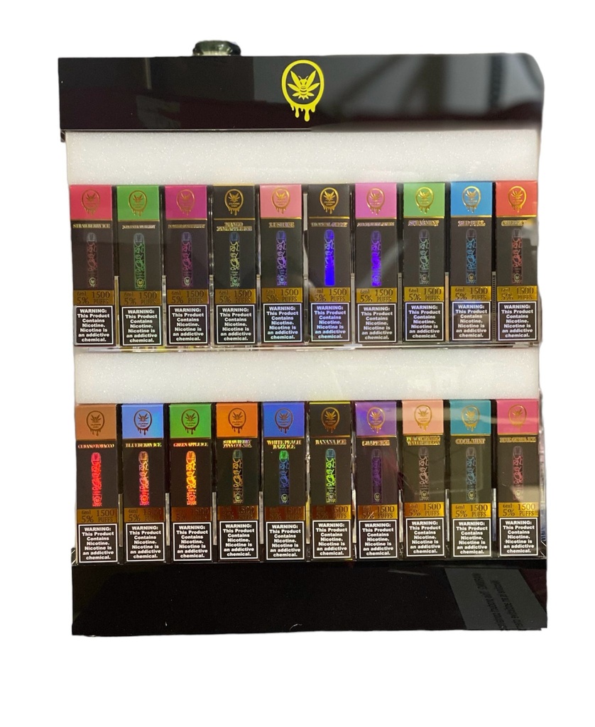 CALIFORNIA HONEY DISPOSABLE 1500 PUFFS 5% DISPLAY 100CT