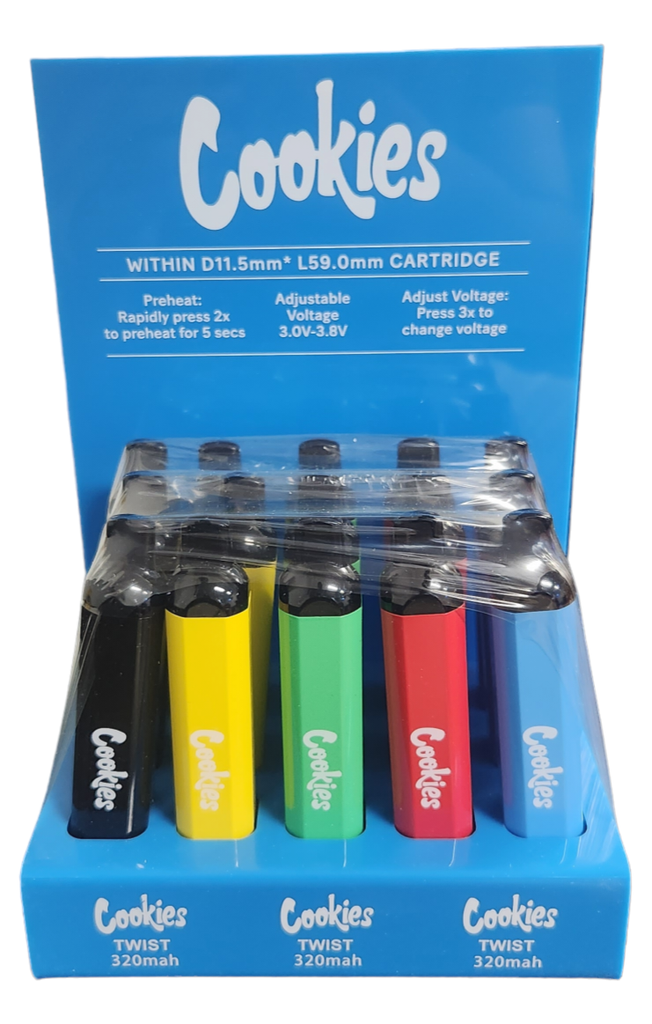 COOKIES CARTRIDGE BATTERY 320MAH 15CT DISPLAY