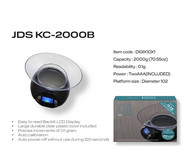 CR JDS KC- 2000B DIGITAL SCALE 2000G x 0.1G