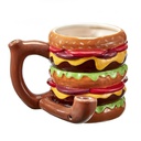 FASHIONCRAFT CERAMIC BURGER PIPE MUG #82408