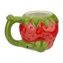 FASHIONCRAFT CERAMIC STRAWBERRY PIPE MUG #88115