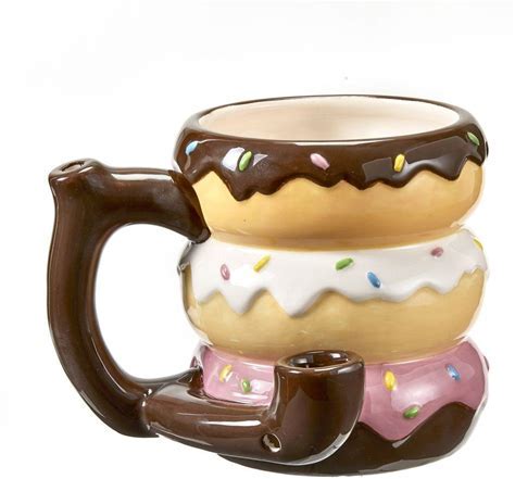 FASHIONCRAFT CERAMIC DONUT PIPE MUG #82432